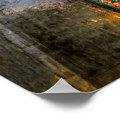 Levendige kleurrijke Glas in lood Poster (Hoek)