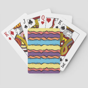 Levendige Kleurrijke Golvende Strepen Pokerkaarten