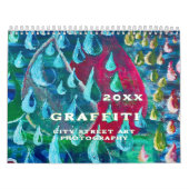 Levendige Kleurrijke Graffiti Straatkunst Fotograf Kalender (Hoes)