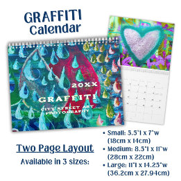 Levendige Kleurrijke Graffiti Straatkunst Fotograf Kalender