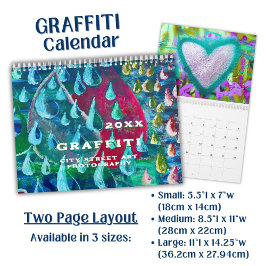 Levendige Kleurrijke Graffiti Straatkunst Fotograf Kalender