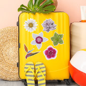 Levendige kleurrijke handgetekende wilde bloem & s sticker