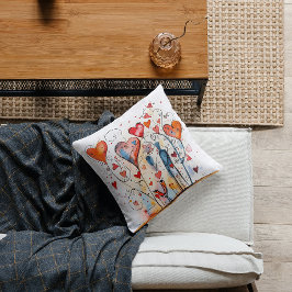 Levendige & kleurrijke harten | Blij Kussen