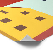 Levendige kleurrijke huizen en gebouwen poster (Hoek)