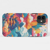 Levendige kleurrijke iPhone Back Hoesje (Achterkant (horizontaal))