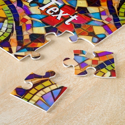 Levendige kleurrijke kat-mozaïekTegels - vrolijk g Legpuzzel (Zijkant)