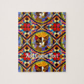 Levendige kleurrijke kat-mozaïekTegels - vrolijk g Legpuzzel (Verticaal)