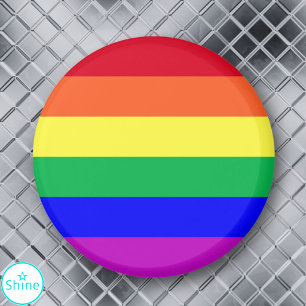 Levendige Kleurrijke Kleur Regenboog Strepen Gay P Magneet