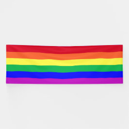 Levendige Kleurrijke Kleuren LGBTQ Klassieke Regen Spandoek