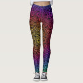 Levendige kleurrijke kunst leggings (Voorkant)