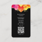 Levendige Kleurrijke Lotus Mandala Therapeut Yoga Visitekaartje (Achterkant)