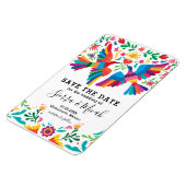 Levendige kleurrijke Mexicaanse geïnspireerd Save  Magneet (Linkerzijde)