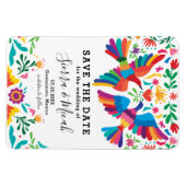 Levendige kleurrijke Mexicaanse geïnspireerd Save  Magneet (Horizontaal)