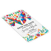 Levendige kleurrijke Mexicaanse geïnspireerd Save  Magneet (Rechterzijde)