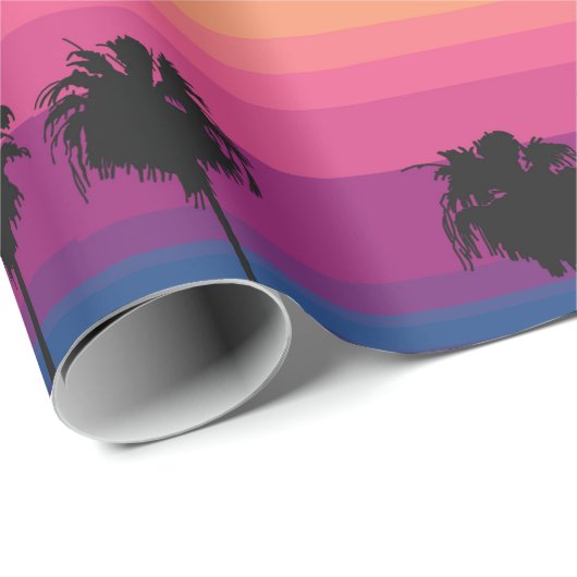 Levendige, kleurrijke oceaan zonsondergang met sil cadeaupapier (Rol Hoek)