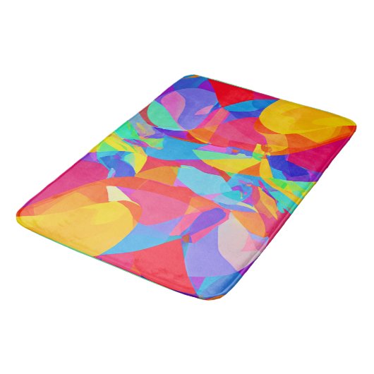 Levendige kleurrijke patroonmagie badmat (Gekanteld)