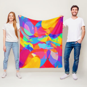 Levendige kleurrijke patroonmagie fleece deken