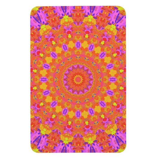 Levendige Kleurrijke Psychedelische Abstracte Kale Magneet (Verticaal)