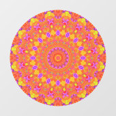 Levendige Kleurrijke Psychedelische Abstracte Kale Raamsticker (Vel)