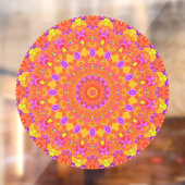 Levendige Kleurrijke Psychedelische Abstracte Kale Raamsticker (Vel 2)