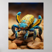 Levendige kleurrijke Scorpion's Portret #1 Poster (Voorkant)