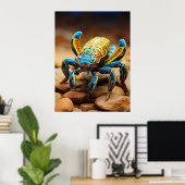 Levendige kleurrijke Scorpion's Portret #1 Poster (Thuiskantoor)