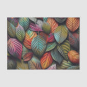 Levendige kleurrijke seizoensgebonden herfstblader tissuepapier (Voorkant)