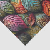 Levendige kleurrijke seizoensgebonden herfstblader tissuepapier (Detail)