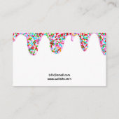 Levendige kleurrijke sproeiers druipend ijs visitekaartje (Achterkant)