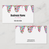 Levendige kleurrijke sproeiers druipend ijs visitekaartje (Voorkant / Achterkant)