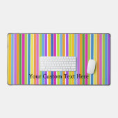 Levendige kleurrijke strepen Aangepaste tekst Bureaumat (Keyboard & Muis)