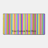 Levendige kleurrijke strepen Aangepaste tekst Bureaumat (Voorkant)