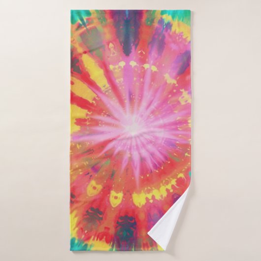 Levendige kleurrijke Stropdas-Dye #1 Badhanddoek (Badhanddoek)
