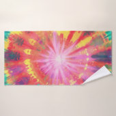 Levendige kleurrijke Stropdas-Dye #1 Badhanddoek (Badhanddoek)