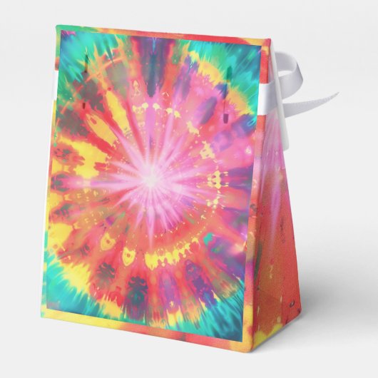 Levendige kleurrijke Stropdas-Dye #1 Bedankdoosjes (Achterkant)