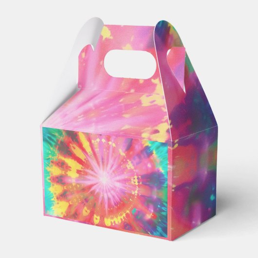 Levendige kleurrijke Stropdas-Dye #1 Bedankdoosjes (Voorkant Zijde)