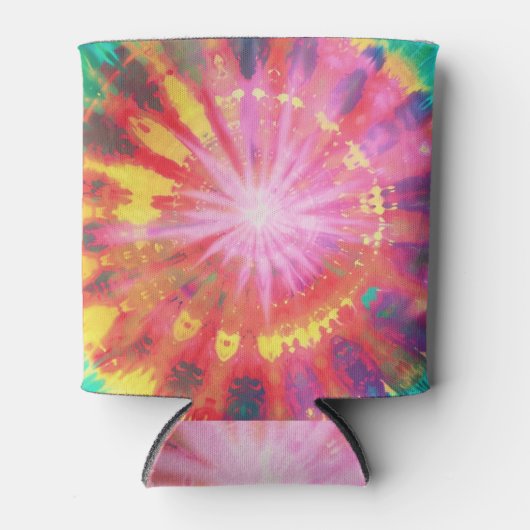 Levendige kleurrijke Stropdas-Dye #1 Blikjeskoeler (Voorkant)