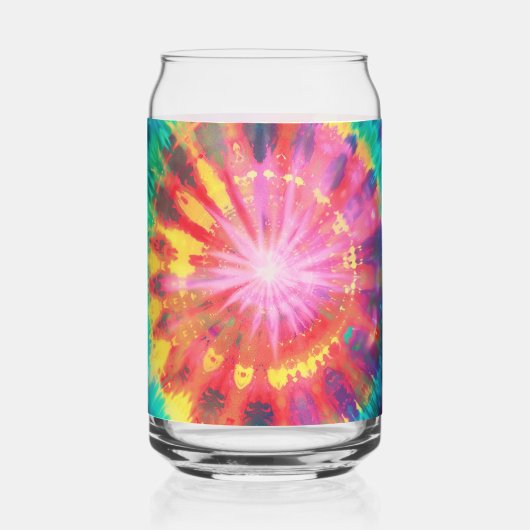 Levendige kleurrijke Stropdas-Dye #1 Blikvorm Glas (Voorkant)