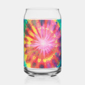 Levendige kleurrijke Stropdas-Dye #1 Blikvorm Glas (Achterkant)