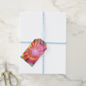 Levendige kleurrijke Stropdas-Dye #1 Cadeaulabel (Met Touw)