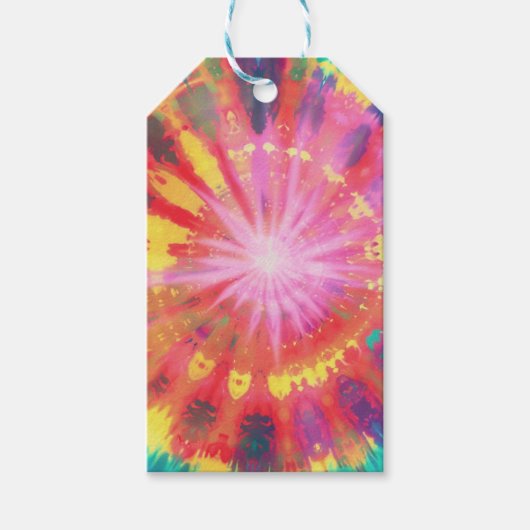 Levendige kleurrijke Stropdas-Dye #1 Cadeaulabel (Voorkant)