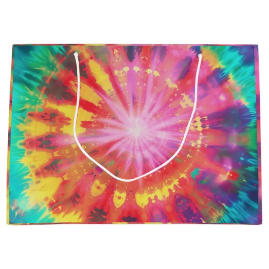 Levendige kleurrijke Stropdas-Dye #1 Groot Cadeauzakje (Voorkant)