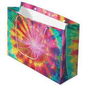 Levendige kleurrijke Stropdas-Dye #1 Groot Cadeauzakje (Voorkant Gekanteld)