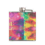 Levendige kleurrijke Stropdas-Dye #1 Heupfles (Achterkant)