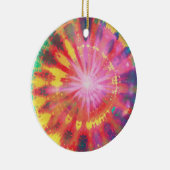 Levendige kleurrijke Stropdas-Dye #1 Keramisch Ornament (Rechts)