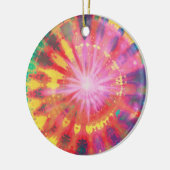 Levendige kleurrijke Stropdas-Dye #1 Keramisch Ornament (Links)