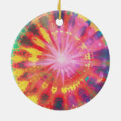 Levendige kleurrijke Stropdas-Dye #1 Keramisch Ornament (Achterkant)