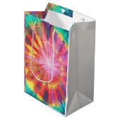 Levendige kleurrijke Stropdas-Dye #1 Medium Cadeauzakje (Voorkant Gekanteld)