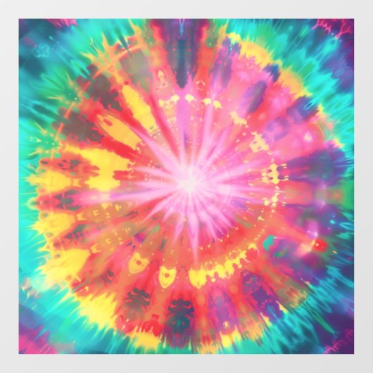 Levendige kleurrijke Stropdas-Dye #1 Raamsticker (Vel)