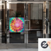 Levendige kleurrijke Stropdas-Dye #1 Raamsticker (Kantoordeur)